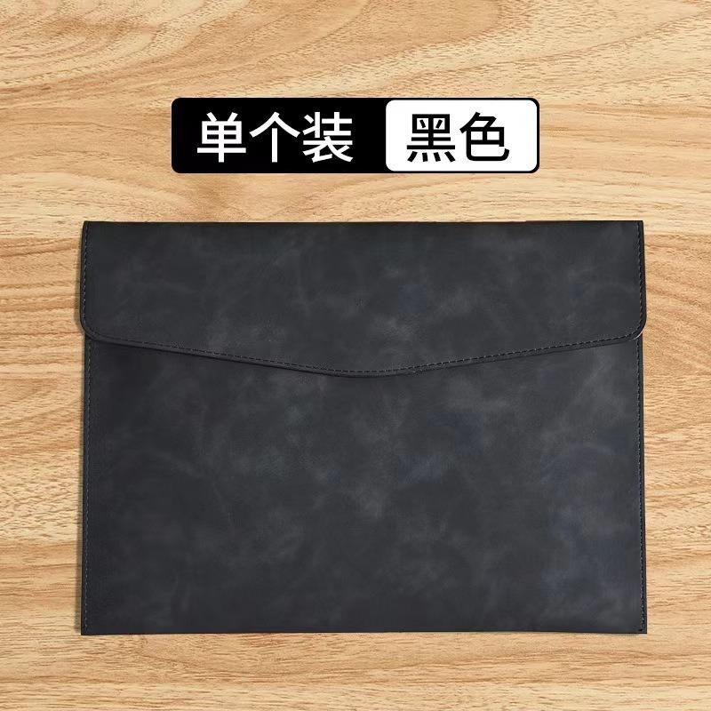 Large Capacity Thickened Waterproof Vintage Faux Leather A4 Document Storage Business Briefcase