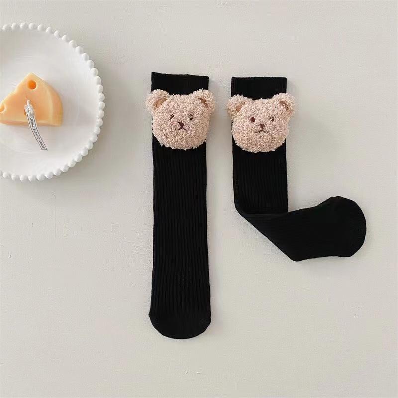 Barnstrumpor Sommar Lolita Trä Ear Mesh Band Stor rosett Mittrörsstrumpor för tjejer