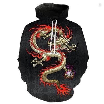 Männer Hoodies Pullover Trainingsanzug Streetwear Casual 3D Drachen Gedruckt Lange Hülse Frauen Frühling Übergroßen Lose Männer Sweatshirts