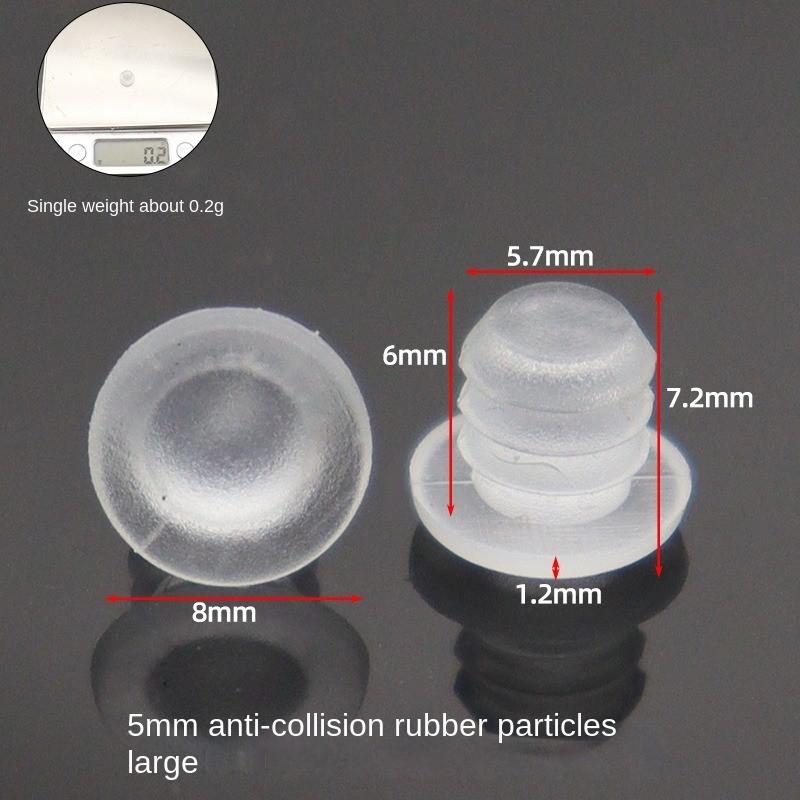 20Pcs Clear Rubber Embedded Furniture Bumper Table Chair Leg Feet Bottom Glide Slide Pad Floor Protector Shockproof Accessories