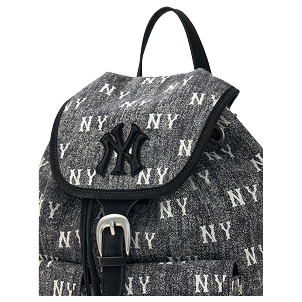 New MLB Cotton Backpack Unisex Light Blue/Charcoal Black 3ABKM065N