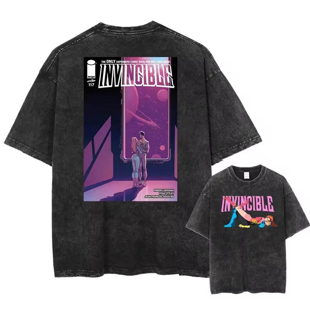 2026 Printed Invincible Washed New Arrival Unisex Clothes Tee Shirt Homme Graphic T-Shirts Unisex Tshirt for Unisex Ropa Hombre