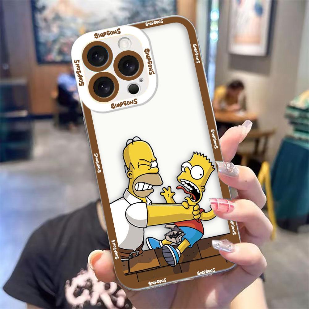 Funny The S-Simpsons Cover Clear Phone Case For iPhone Apple 16E 16 15 14 12 13 11 Pro 8 7 SE Plus X XR XS Max TPU Case Shell