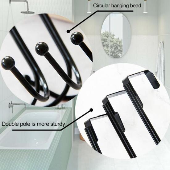 Yousheng Metall-Doppelschichthaken, keine Türschäden, einfache Installation, zum Aufhängen von Weihnachtskränzen, Kleidung, Mehrzweck-Kleiderbügelhaken