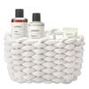Set Of 2 Soft Woven Cotton Baskets Minimalist Storage Organizers For Towels Books Bathroom Bedroom Decoration