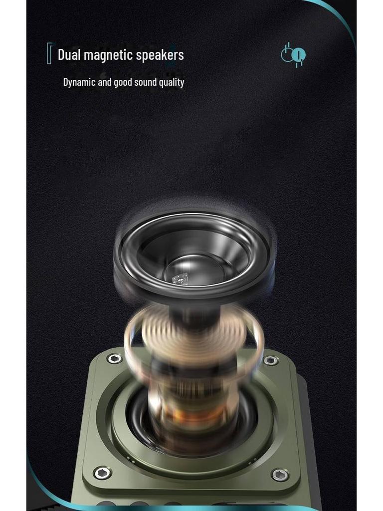 Sansui/Shanshui F22 bærbar Bluetooth-høyttaler med FM-radio og USB-opptak