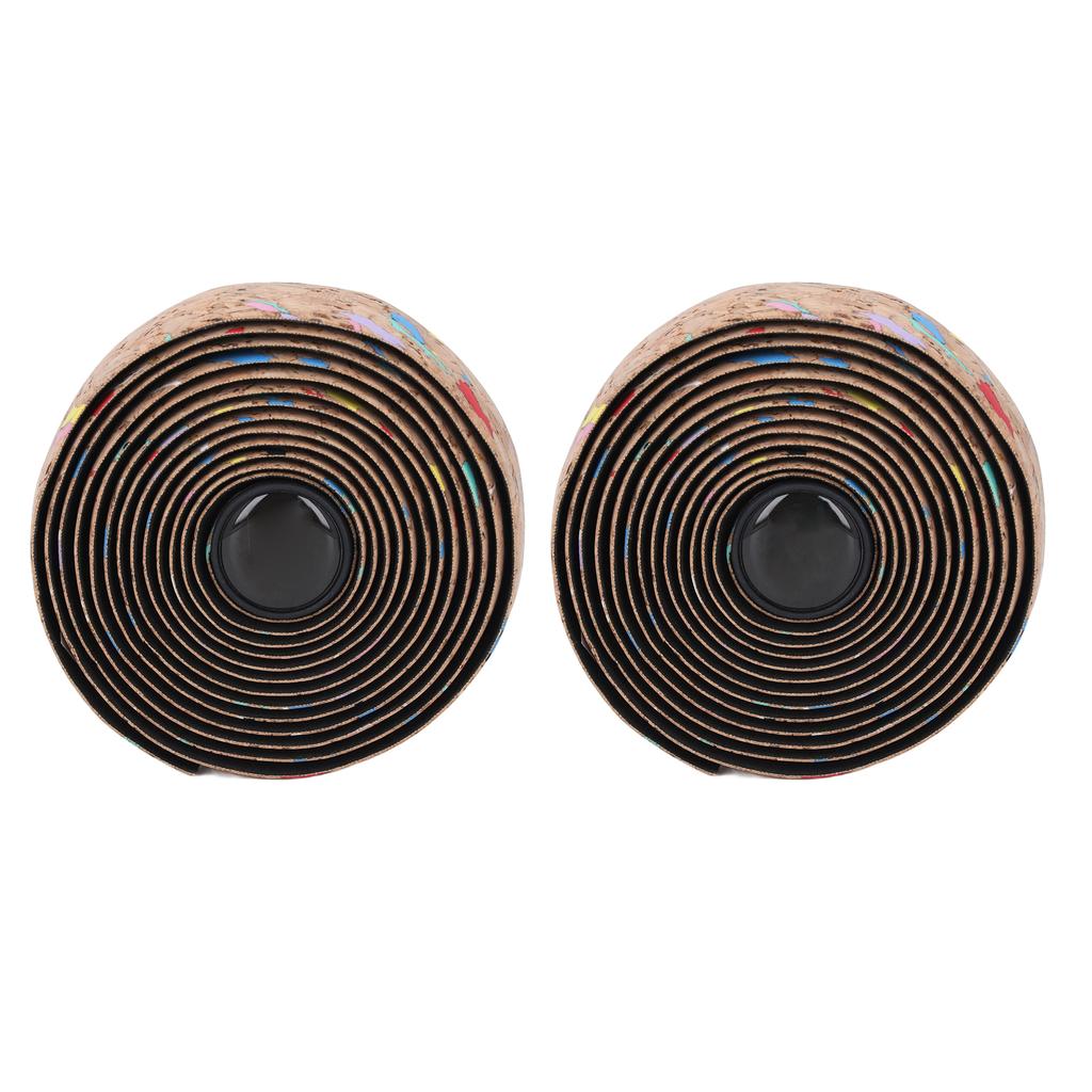 2Pcs Bike Handlebar Tape Sweat Absorption Breathable Non Slip Wooden Grain Texture Bike Bar Tape Wrap
