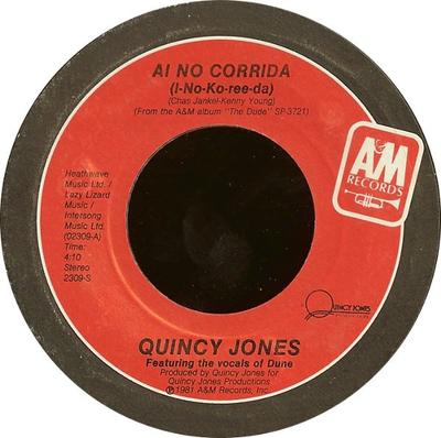7inch Record QUINCY JONES - Ai No Corrida 2309S A&M Records 1981 US Soul/Funk Used