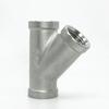 1/4" 3/8" 1/2" 3/4" 1" 1-1/4" 1-1/2" 2" BSP Female Y Shape 3 Ways Connector Coupler Splitter 304 Stainless Steel Pipe Fitting