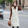 Comfortable Women Outerwear Waistcoat Hooded Sleeveless Zipper Closure Large Pockets Vest Jacket Coat Solid Color Casual Loose Fit Cotton Outwear
