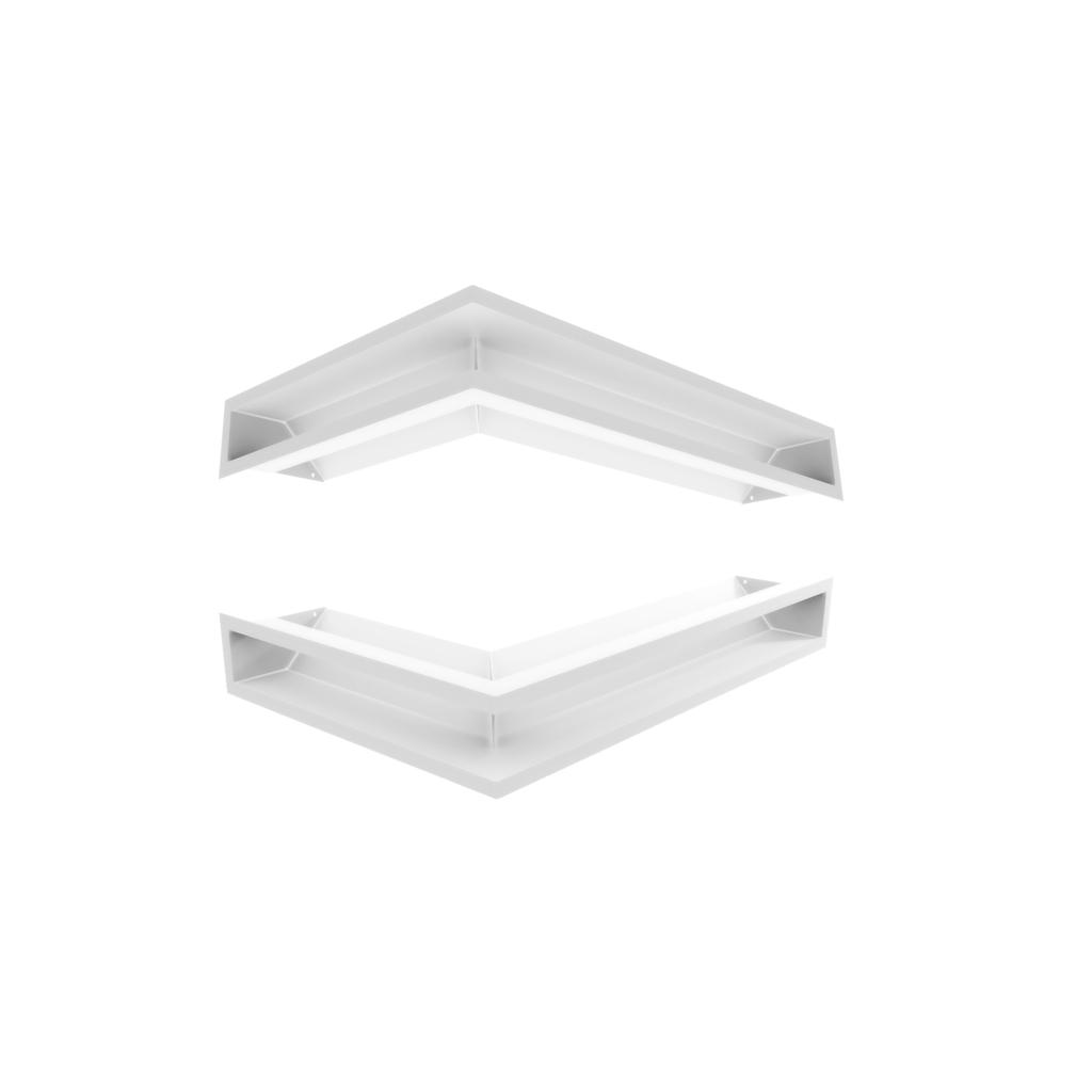 Fireplace grille KRATKI LUFT White 9x60x40 Right Ventilation Set 2 pcs
