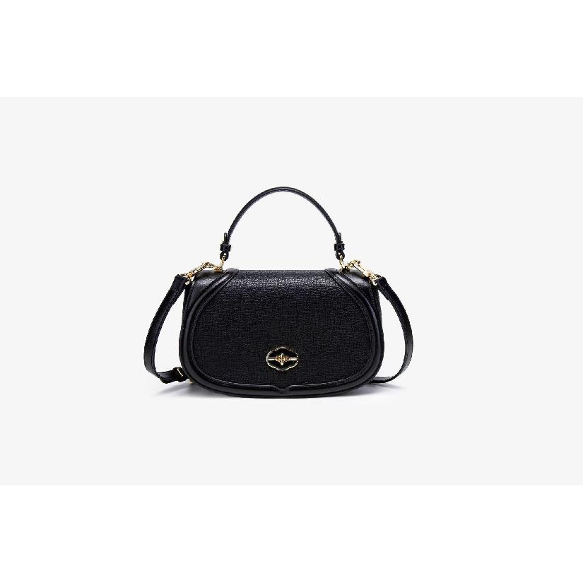 

2025 Fall/Winter New Fashion Handbag for Women, Niche High-End Vintage Fashion Commuting Single-Shoulder Crossbody Saddle Bag 25*9*15CM чёрный