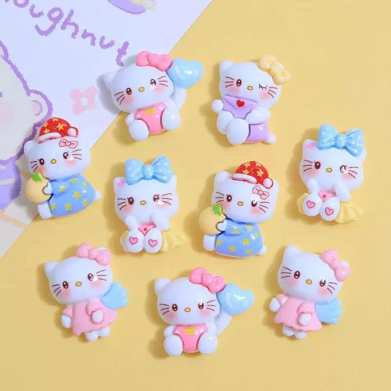 10 Pcs New Kawaii Cartoon Cute Bow Tie Pajamas For Cats Series Resin Scrapbook Diy Jewelry Gift Hairpin Accessories A143