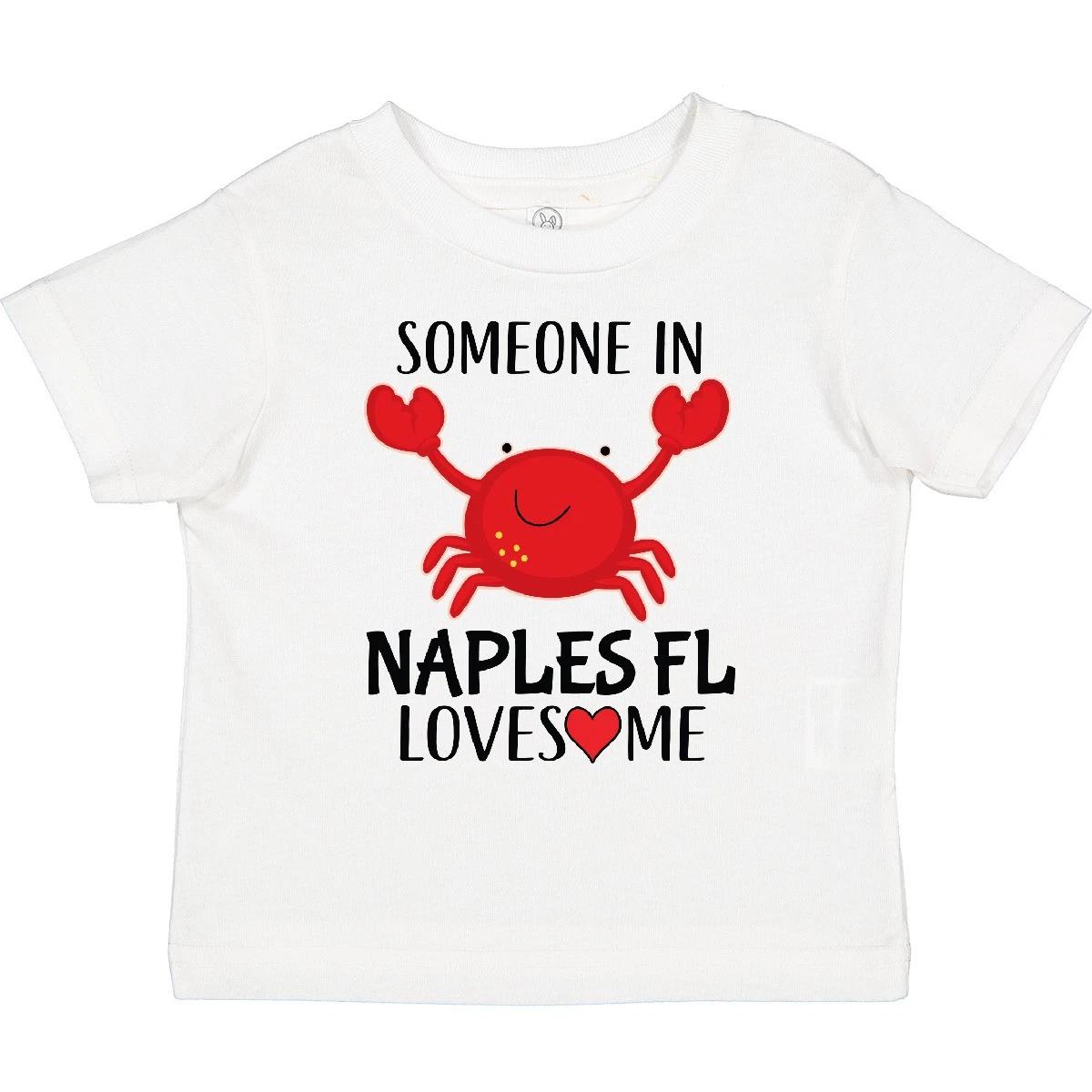 Inktastic Someone In Naples Florida Loves Me Toddler kids boys T-Shirt Trip Fl Child Kid 150