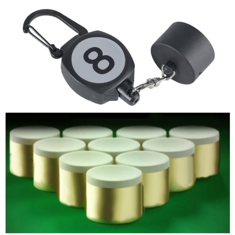 Portable Pick Chalk Cover Tip Pricker Preps Tool, Pocket Billiard Cue Snooker Tool, Portable Clip Billiard Chalk Holder