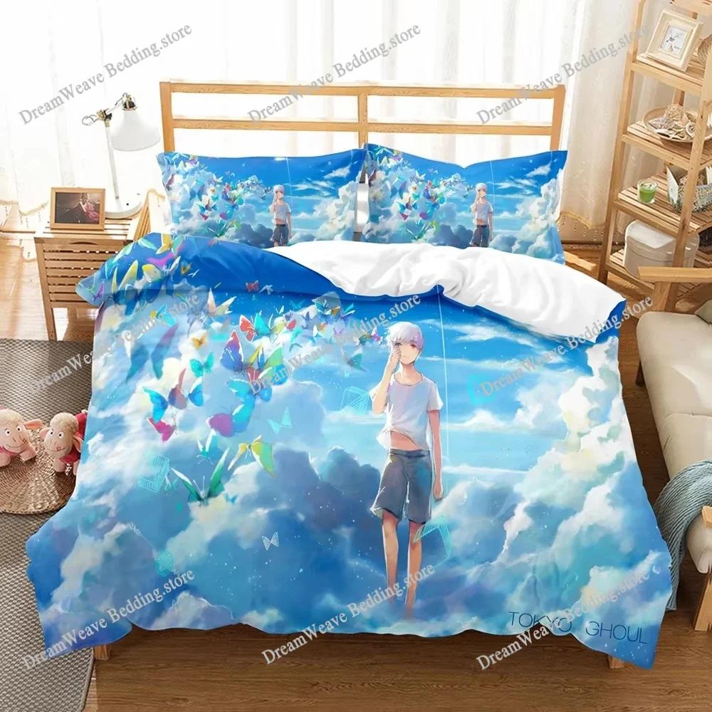 3D Printed Anime Tokyo Ghoul Bedding Set Boys Girls Twin Queen Size Duvet Cover Pillowcase Bed Kids Adult Home Textileextile963