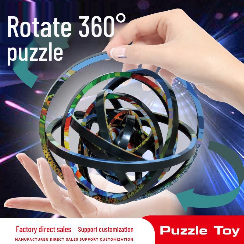 

3D Rotating Puzzle Jigsaw: Educational Stress-Relief Toy Inspired by TikTok