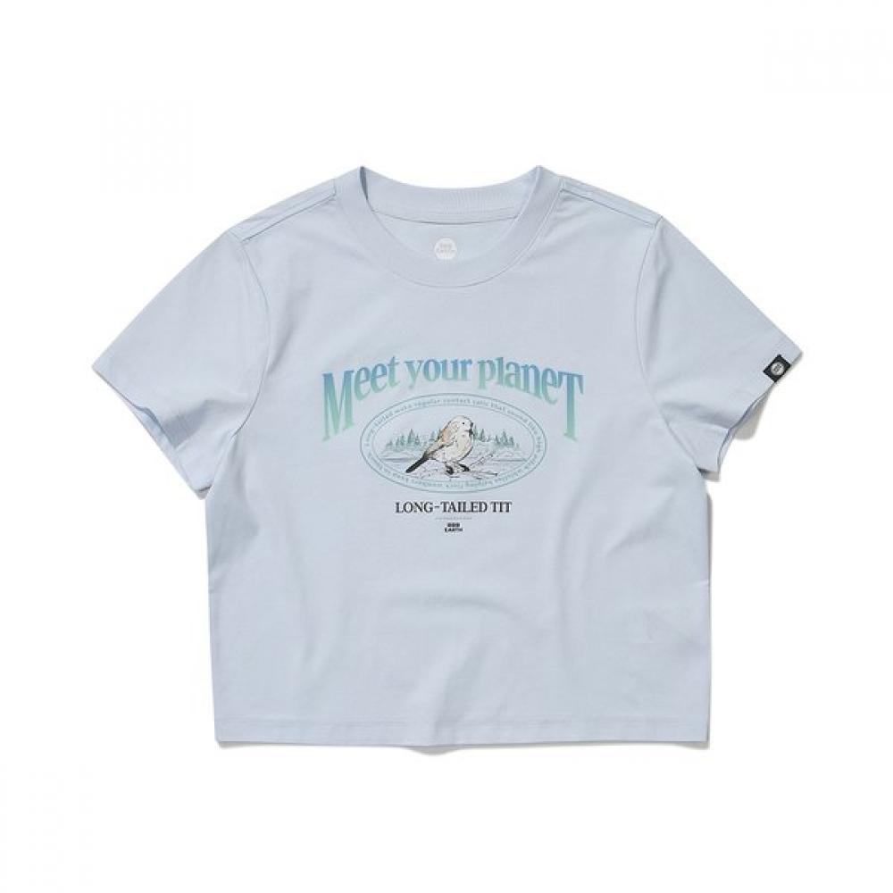 Bbc EarTh ShorT Sleeve T shirT Women  Sky    Mild Graphic prinT 090