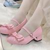 Women Lolita Shoes Round Toe Women Flats Cross Straps Bow Cute Pumps Girls Princess Party Shoes Trend Luxury Mary Jane Shoes
