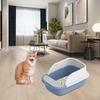 Cat Toilet Sand Box Litter Tray Semi Enclosed Easy Clean Anti Splashing for Travel Supplies