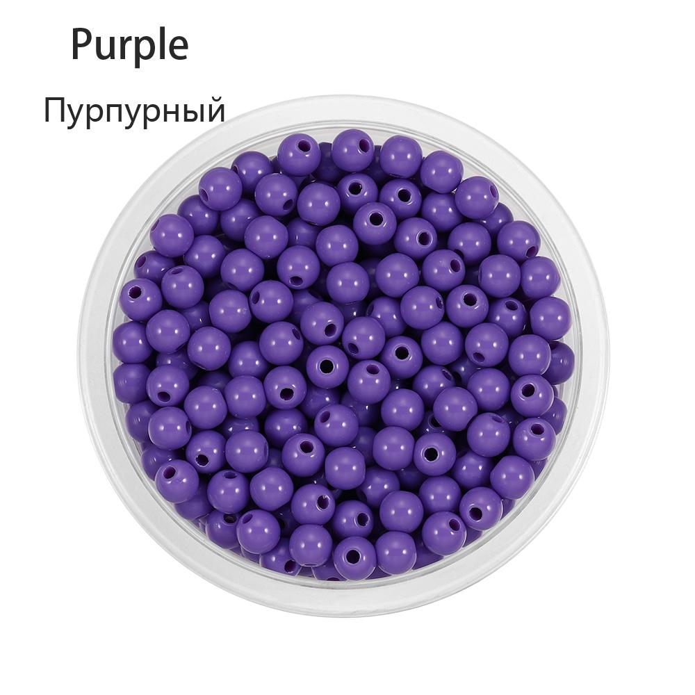 10-200pcs Mixed Acrylic Plastic Smooth Round Ball Spacer Beads 6 8 10 12MM Pick Size For Jewelry Making Accessories