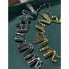 Tooxika Exaggerated Personality Metal Wave Geometric Necklace Simple Temperament Celebrity Style Fashion Collarbone Chain