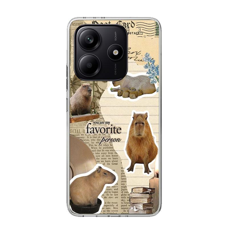 

Funny Capybara Case Phone Cover for Xiaomi Redmi Note 14 13 12S 12 11S 11 11T 11E 10S 10 Pro Plus 9 9S 5G + Trend Fundas Redmi Note 10(10S)