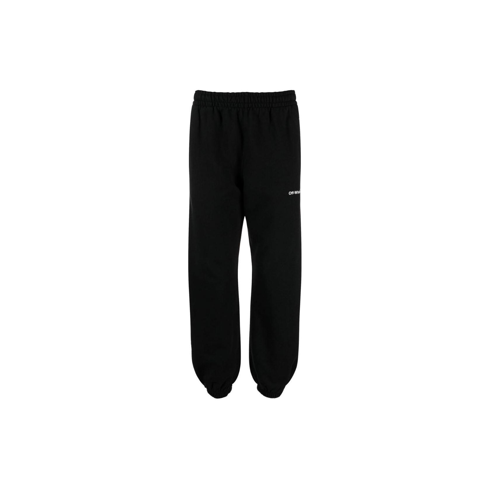 

Off-White FW22 Повседневные вязаные спортивные штаны с логотипом и принтом Мужские брюки Черные OMCH030F22FLE00510011001