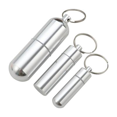 Caixa de comprimidos de alumínio à prova dwaterproof água caso garrafa cache titular de drogas para viajar recipiente de acampamento chaveiro caixa de medicina cuidados de saúde