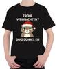Frohe Weihnachten? Ganz Dünnes Eis Weihnachtskatze Sarkastisch Unisex Kinder T-S