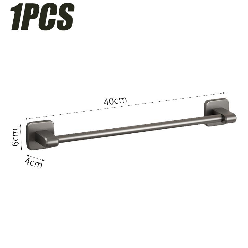 Handtuchhalter Space Aluminium Bar Kein Bohren Badezimmer-Organizer Selbstklebende Handtuchstange Badezimmerregale Küchenlagerregal