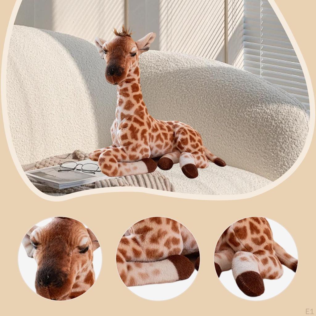 Giraffe Birthday Gift Stuffed Animal Cartoon Ornament Doll for Car Sofa Room Home Decor