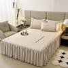 3PCS Elegant Bed Skirt - Breathable & Machine Washable, Drapey Design for Modern Minimalist Bedrooms, Scandinavian Style Apartment & Hotel Rooms
