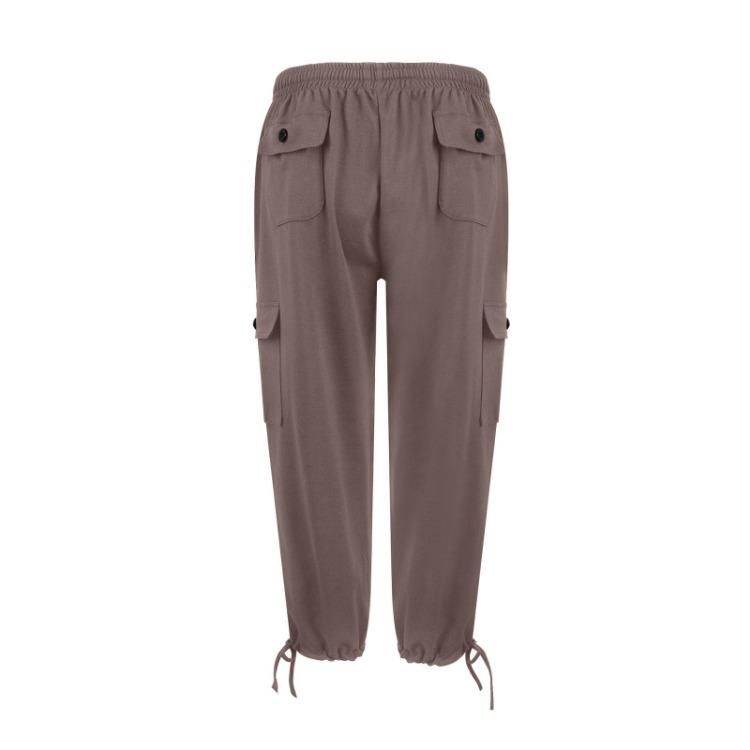 Women's Lightweight Cotton Summer Casual Capris Comfy Outdoor Travel Pants with 6 Pockets