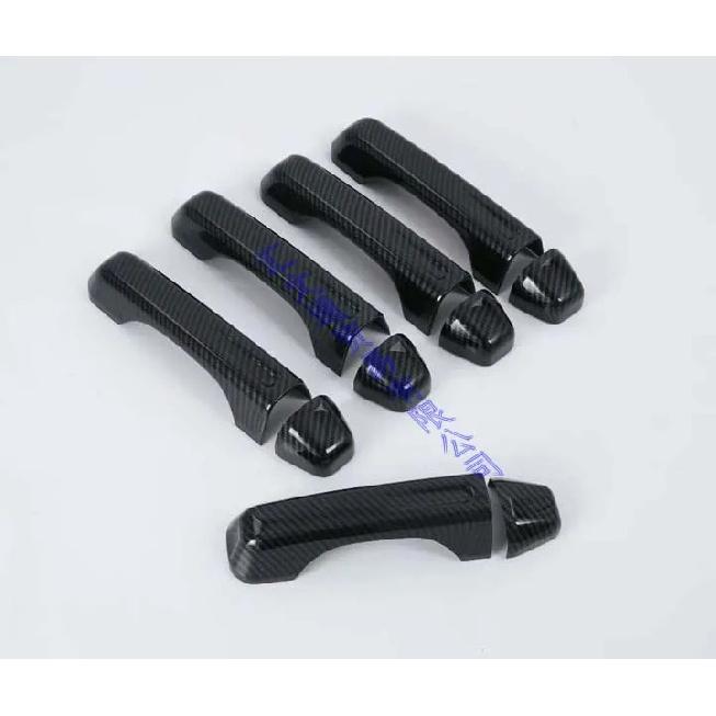 For Jeep Wrangler JL 2018    Car Accessories Carbon Fiber Style Door Handle Cover Trim Molding