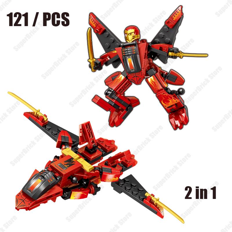 Ninja 4 In 1 Classic Anime Kai Jay Cole Lloyd War Armor Car Mech Chariot Model Action Figure Building Blocks Kit Bricks Kids Toy