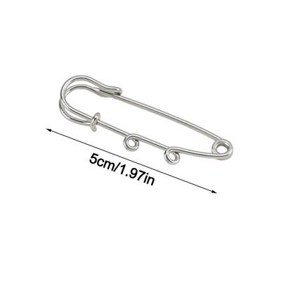 Silver Safety Brooch Pins Multi Holes Connectors DIY Charms Brooches Findings Accessories Shawl Adjuster Dress Decoration