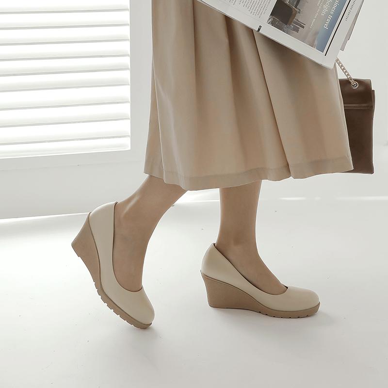 Fashion 2025 New High Heels Women Wedges Shoes Casual Woman Shoes Elegant Ladies Soft Comfortable Female Footwear Office Work Shoes