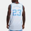Jordan Dri-FIT North Carolina 23 V-Neck Casual Straight-Cut Sleeveless Basketball Jersey Men Jersey White Blue DN9341-100