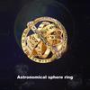 Fidget Ring And Necklace Titanium Steel Spinner Ring Decompression Toys Planet Shape Shockproof Manual Anti-Stress Finger Ring Unisex Anxiety Jewelry