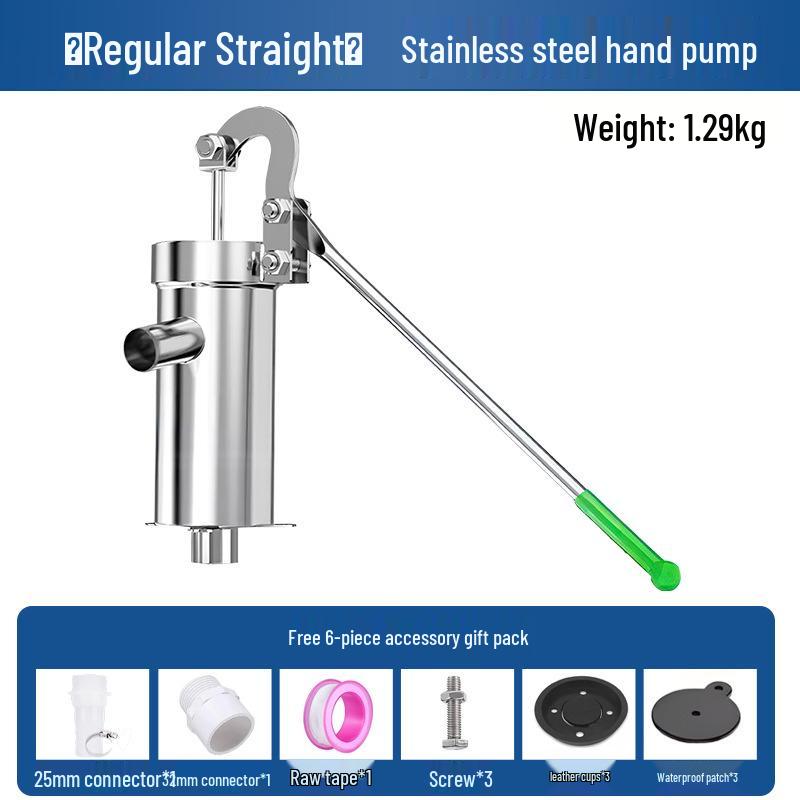 Landelijk Ouderwets Gietijzeren Handbediende Roestvrijstalen Putpomp