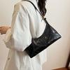 French Leather Underarm Bag Solid Color Commuting Shoulder Bag Fashion Women's Armpit Bag  Winter