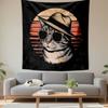 Cool Cat with Hat and Sunglasses Patterned Tapestry Decorative Wall Hanging, Home Bedroom Living Room Decor