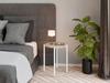 Stolik Nocny Okrągły Loft 35X35X46 Cm Metalowy Biały