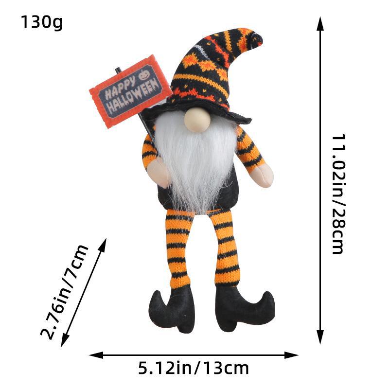 Halloween Besen Hexen Zylinder Puppe Geist Festival Gestreifte Lange Beine Gesichtslos Puppen Arrangement Requisiten