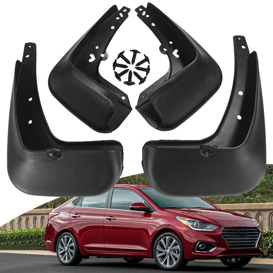 

4 PCS Mudguards Mud Flaps Splash Guards with Screws for Hyundai Accent 2011-2016