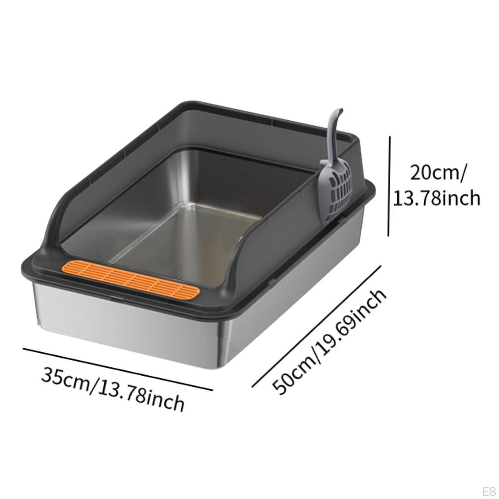 Cat Litter Box Kitty Pan Open Top Portable for Small and Large Cats,Cat Bedpan,Anti Splashing