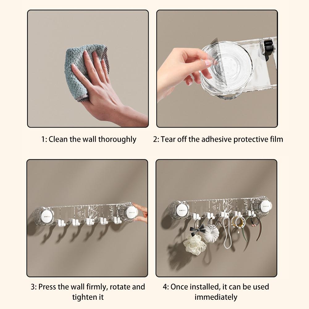 Corrugated Wall Hook For Bathroom Space Saving Non Punch Wall Towel Hanger For Home/Office Organizer