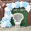 Pastel Blue Balloons Garland Baby Blue White Balloon Arch Kit Wedding Graduation Baby Shower Birthday Party Decoration Globos