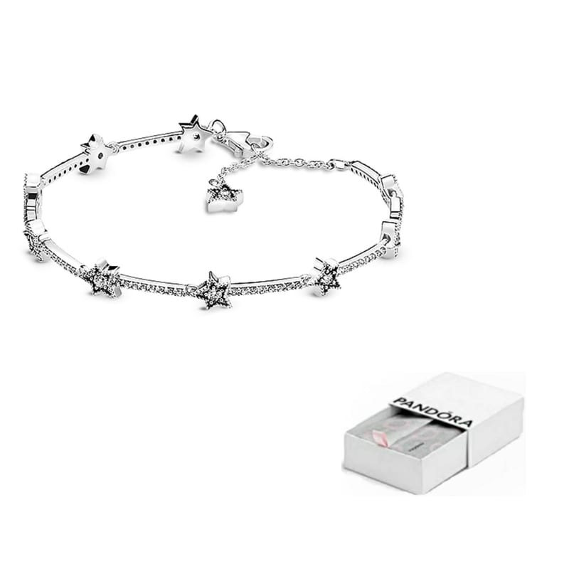 Pandora 925 Silver Cubic Zirconia Bracelets Women's Silver 598498CO1